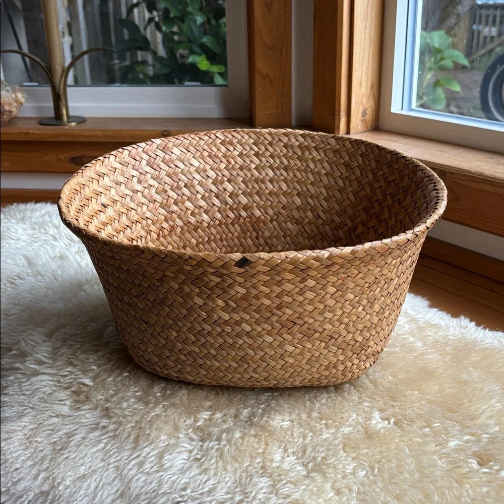 Vintage handwoven seagrass
